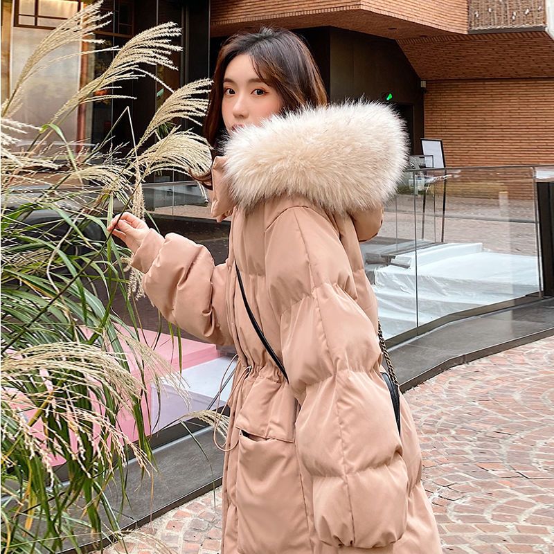 波司豋冬季棉衣女加厚韩版宽松学生收腰显瘦长款过膝羽绒服服棉袄