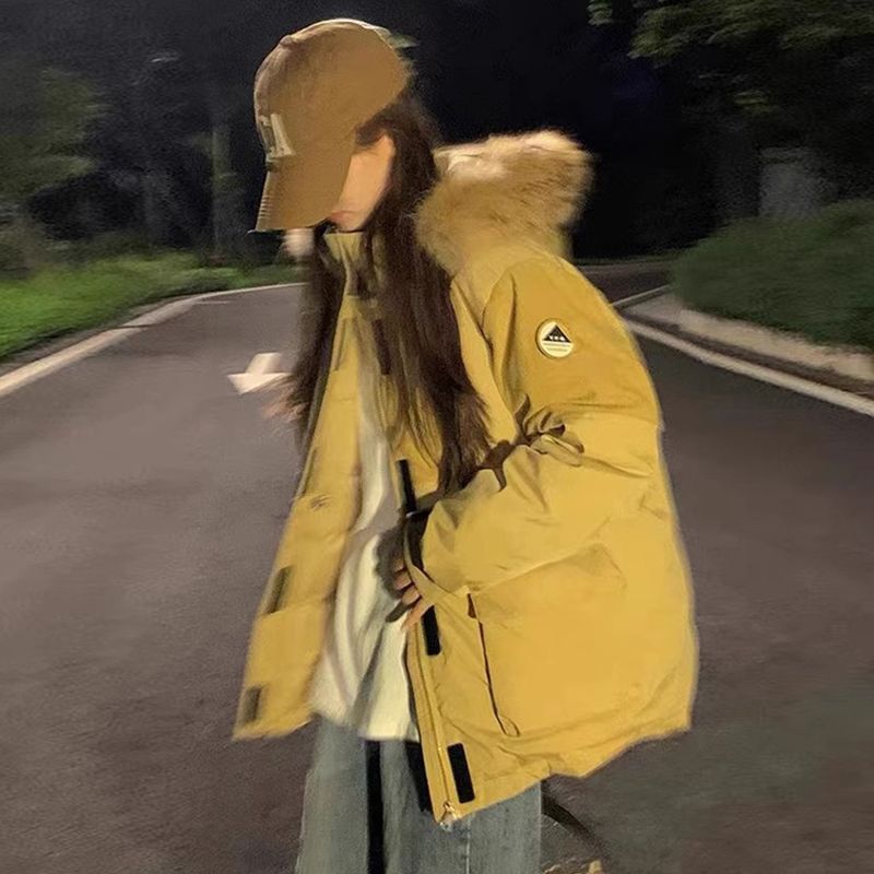 波司豋羽绒服服女2023新款冬季棉衣oversize情侣工装派克服加厚棉