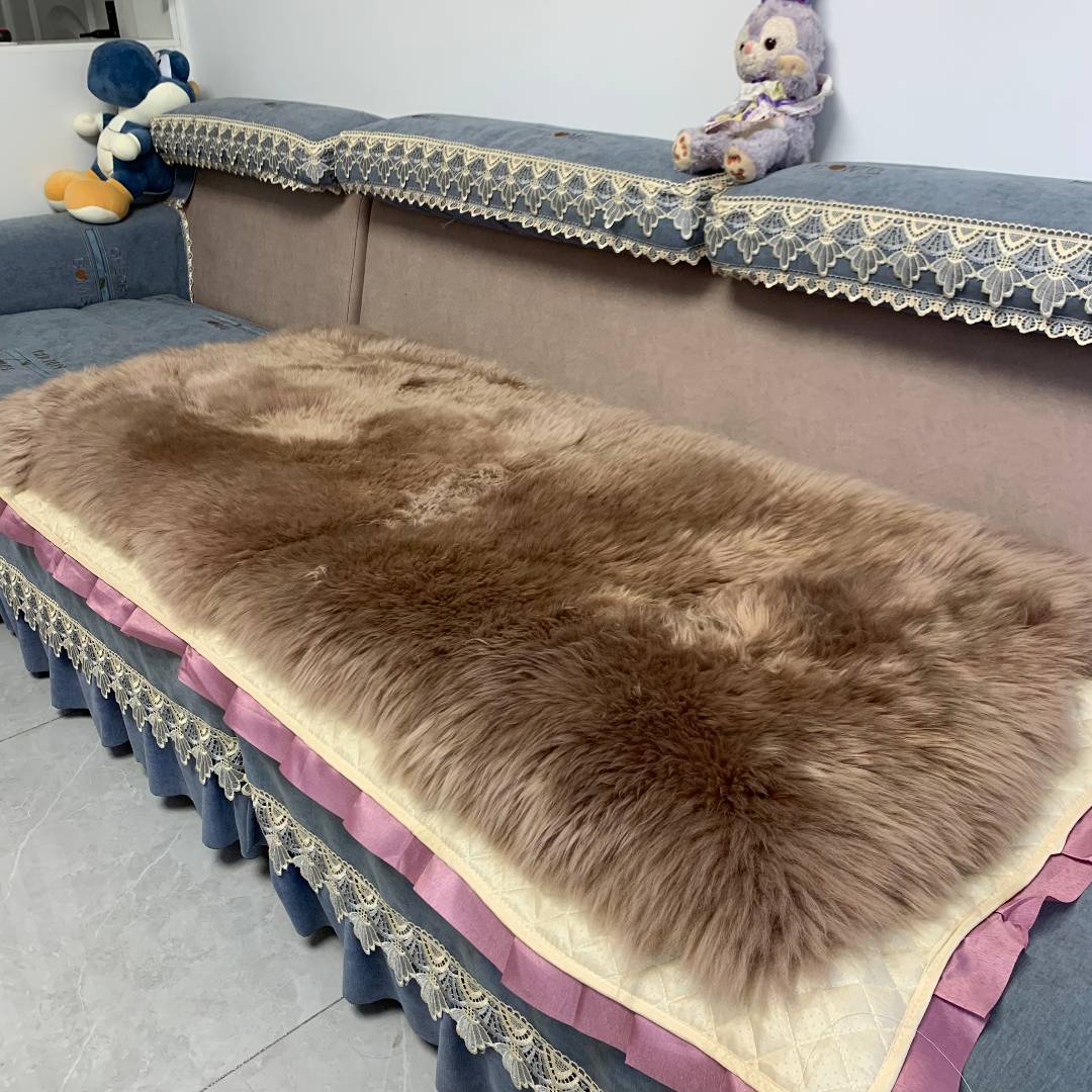 怡梦嘉单人羊毛褥子90*180纯羊毛皮毛一体可铺可盖冬季床毯保暖