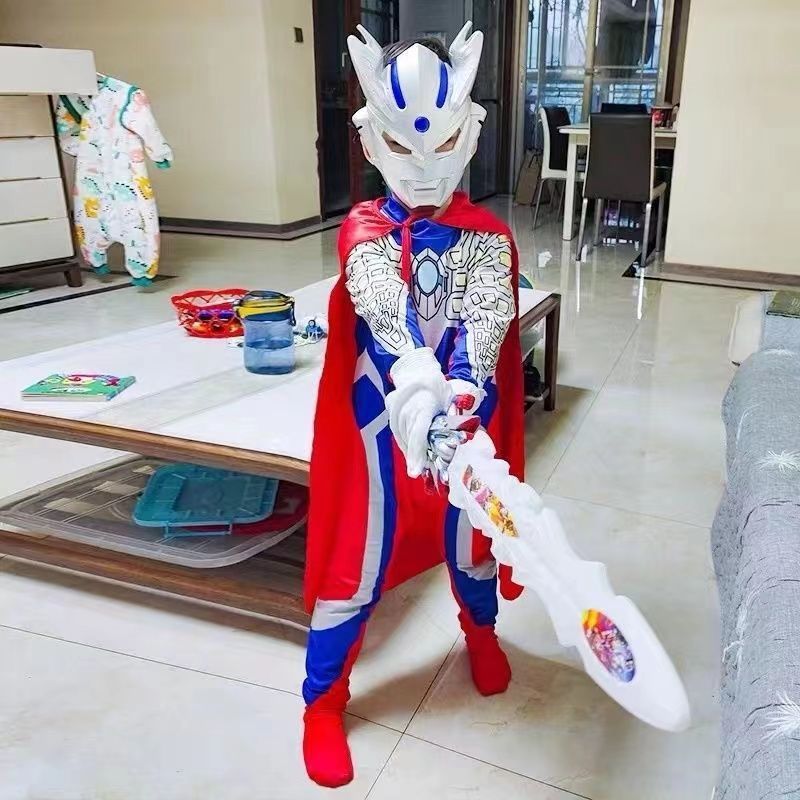 巴拉拉吧迪迦赛罗的奥特曼服装男孩女童连体衣迪迦男童衣服欧布儿