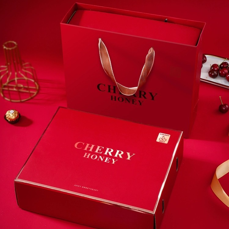 车厘子包装盒礼盒通用手提袋礼品空盒子3-5斤装包装纸箱批发定制