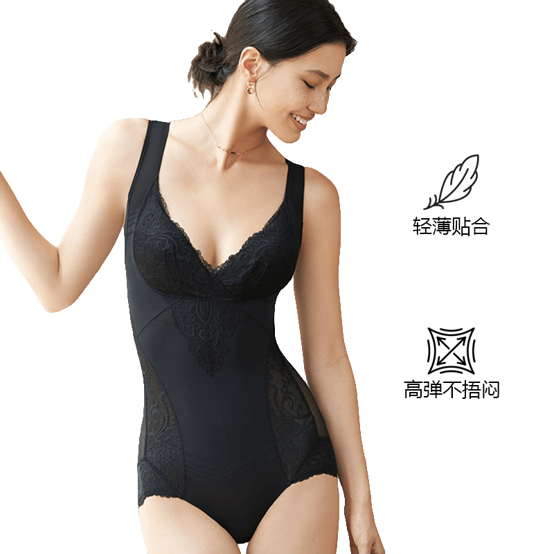 AIMER/爱慕塑身衣融情时刻带杯塑身塑形收腹提臀连体衣AD35921