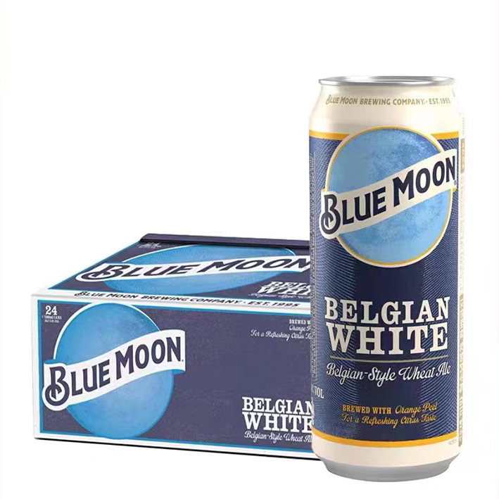 越南进口蓝月Blue Moon比利时风味白啤酒500ml听装精酿白啤酒