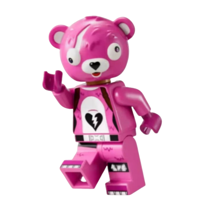 正品r 堡垒之夜人仔 fort004 粉红熊 77073 独占