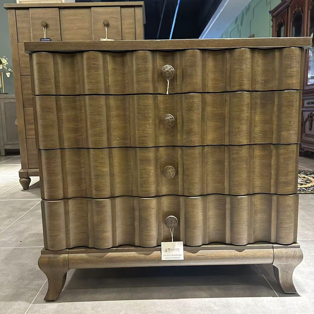 【欧美外单】795-675美式四斗柜 854*457*813 北美核桃木+MDF+夹板