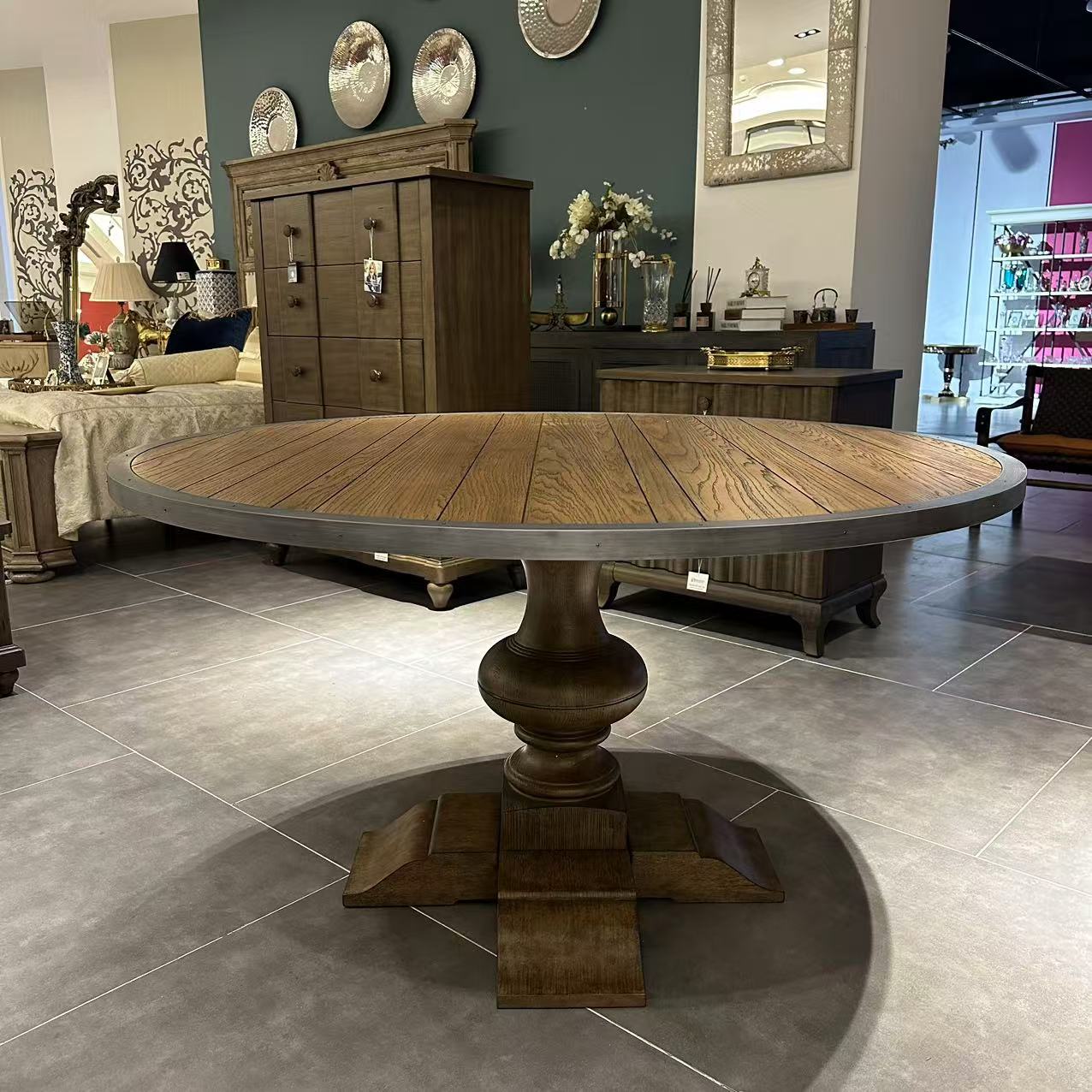 【欧美外单】629-054T/629-054B 圆餐桌1372*1372*760