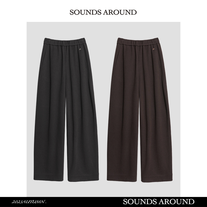 SOUNDSAROUND 「梨形B入」绒感醋酸阔腿山本裤