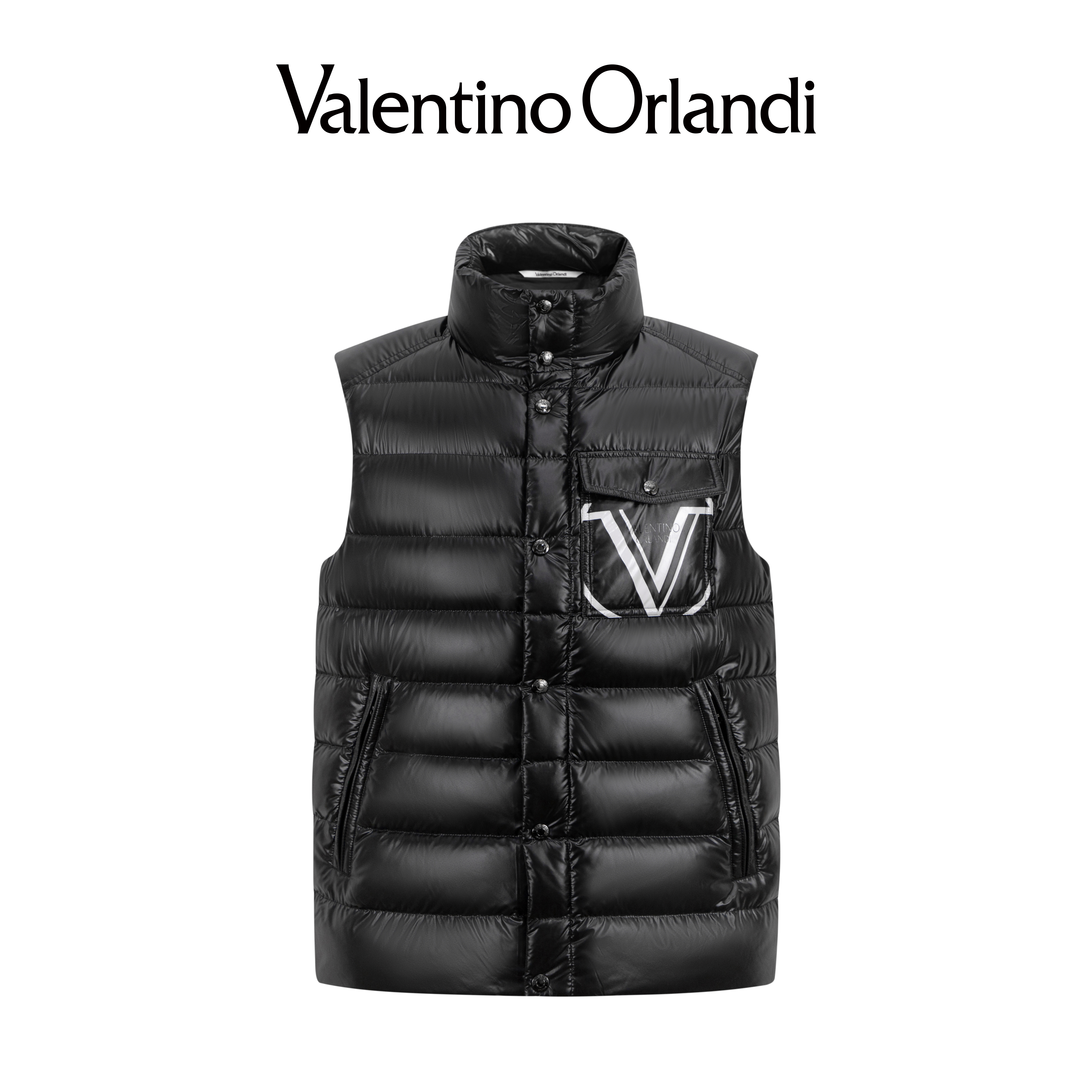 VALENTINO ORLANDI/华伦天奴.奥兰迪男士秋冬亮面立领羽绒马甲