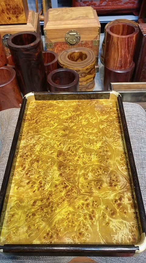 【闪购商品】木根雕茶盘