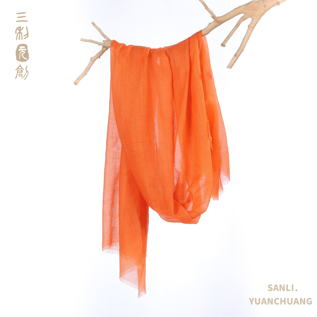 三利元创戒指绒爱马橙高级感围巾5322