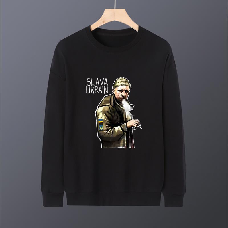 男士老兵字母秋冬圆领卫衣