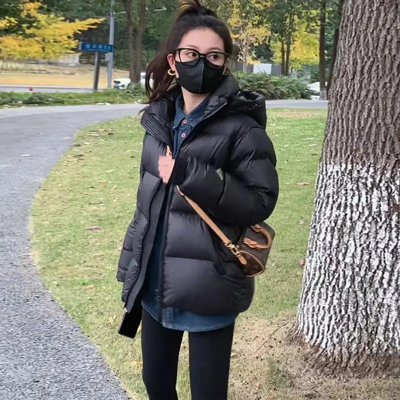 波司澄黑金羽绒棉服女短款2024冬季韩版宽松小个子棉衣面包服棉袄