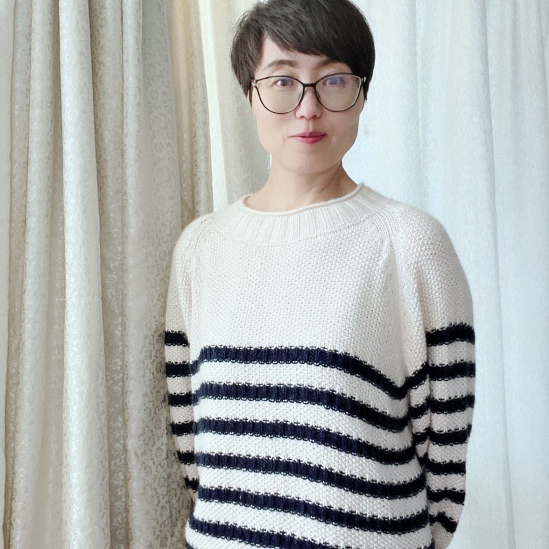 羊绒线条纹款材料包。软糯亲肤可贴身，轻柔蓬松有垂感，送针送教程。