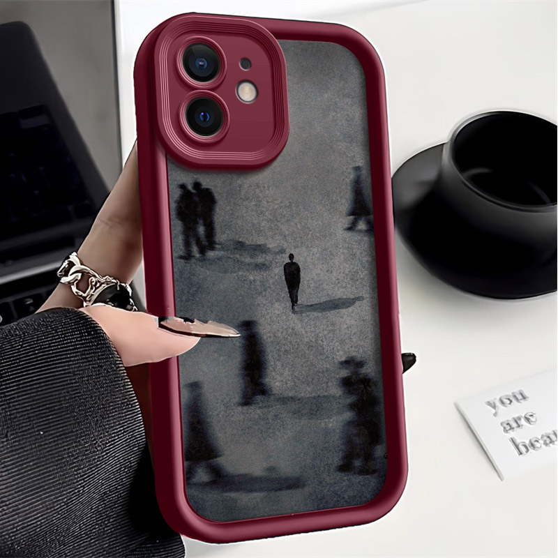 艺术人群适用iPhone苹果12mini手机壳全包高级感硅胶新款防摔软壳
