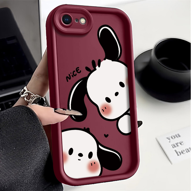 2只帕恰狗适用iPhone苹果6sPlus手机壳全包高级感硅胶潮防摔软壳