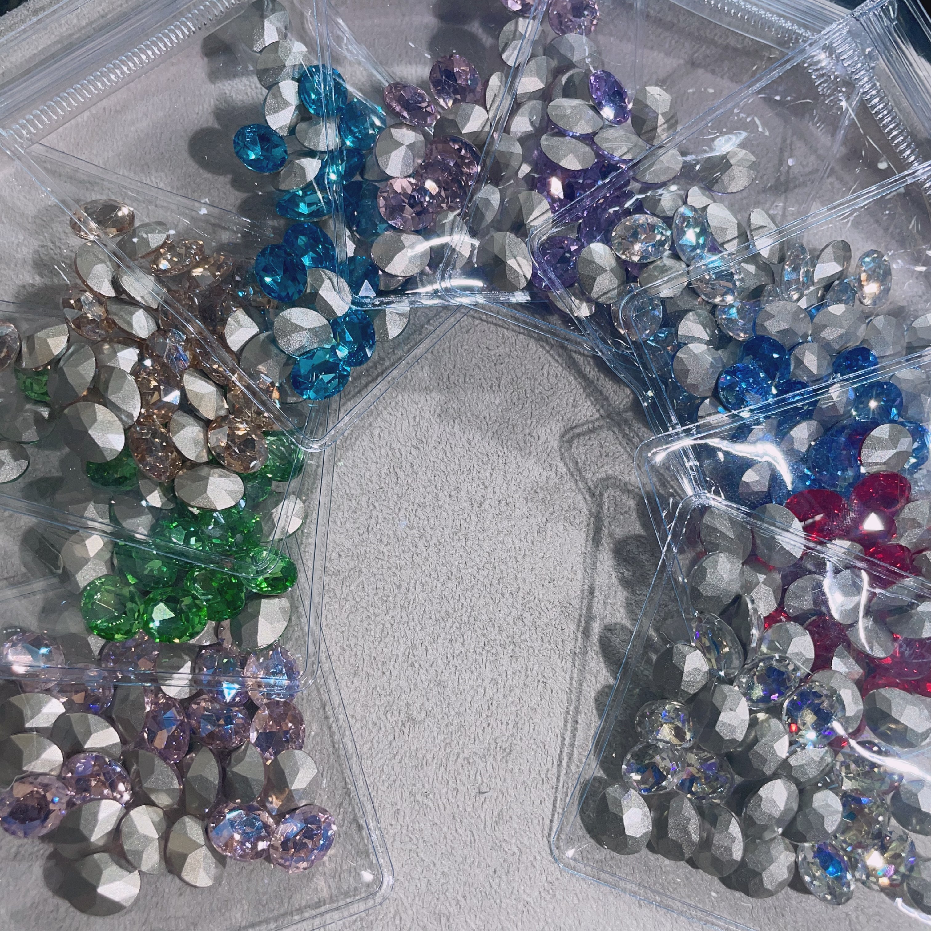 【祯福家】鸽子蛋美甲饰品手工高定奢华爆闪尖底透白气质520礼物