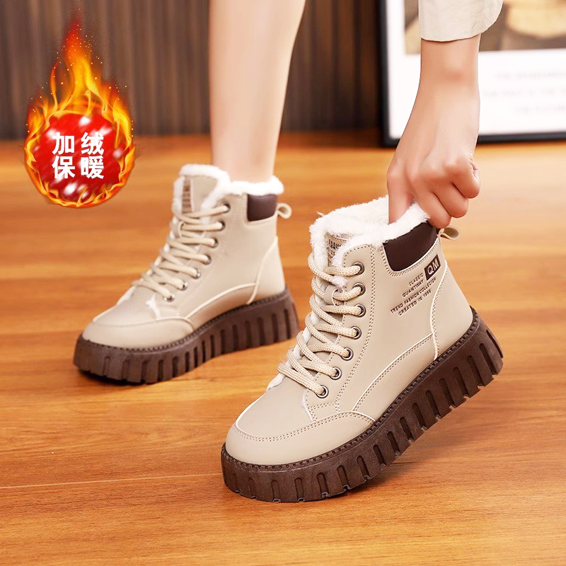 回力瑞加绒保暖雪地靴加厚短靴棉鞋2023新款冬季百搭靴子棉靴女靴