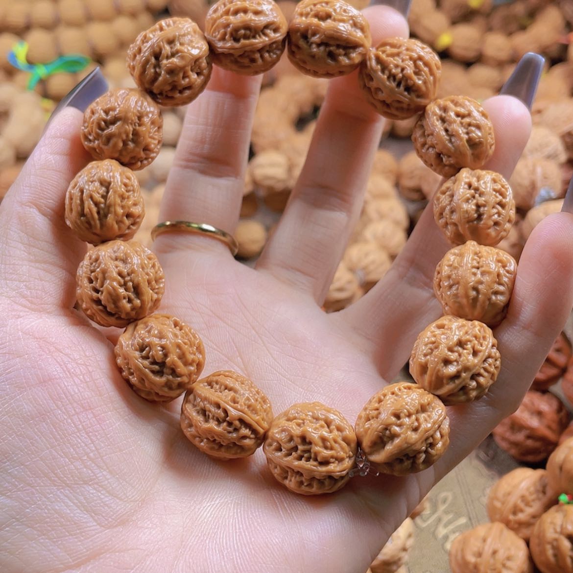 【闪购商品】文玩核桃吊坠陕***面