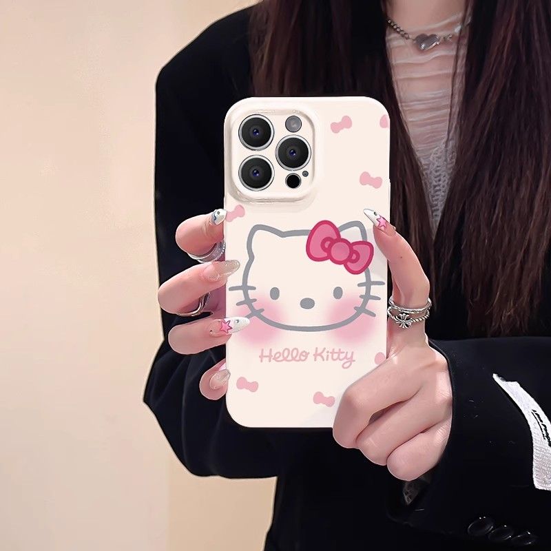 蝴蝶结HelloKitty猫适用于iphone15promax苹果15手机壳13/14硬壳