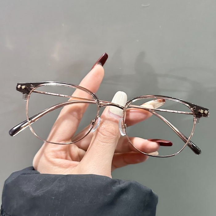 32号【半钛】6101超轻半框御姐高级冷艳框架必入立体可调节鼻托眼镜