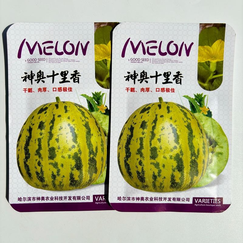 【正品保证】香味浓杂交八里香香瓜种子景甜花衣甜瓜种子高糖薄皮