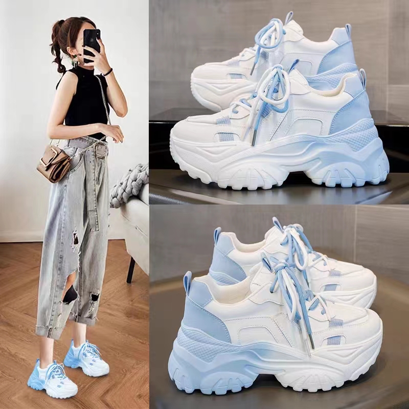 溯源好物运动老爹鞋女秋季新款白色厚底百搭小白鞋休闲透气女学生