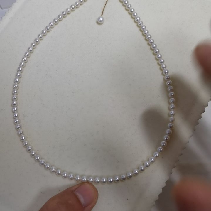 【闪购商品】淡水珍珠颈饰18K金镶嵌4.5-5mm淡水珍珠项链