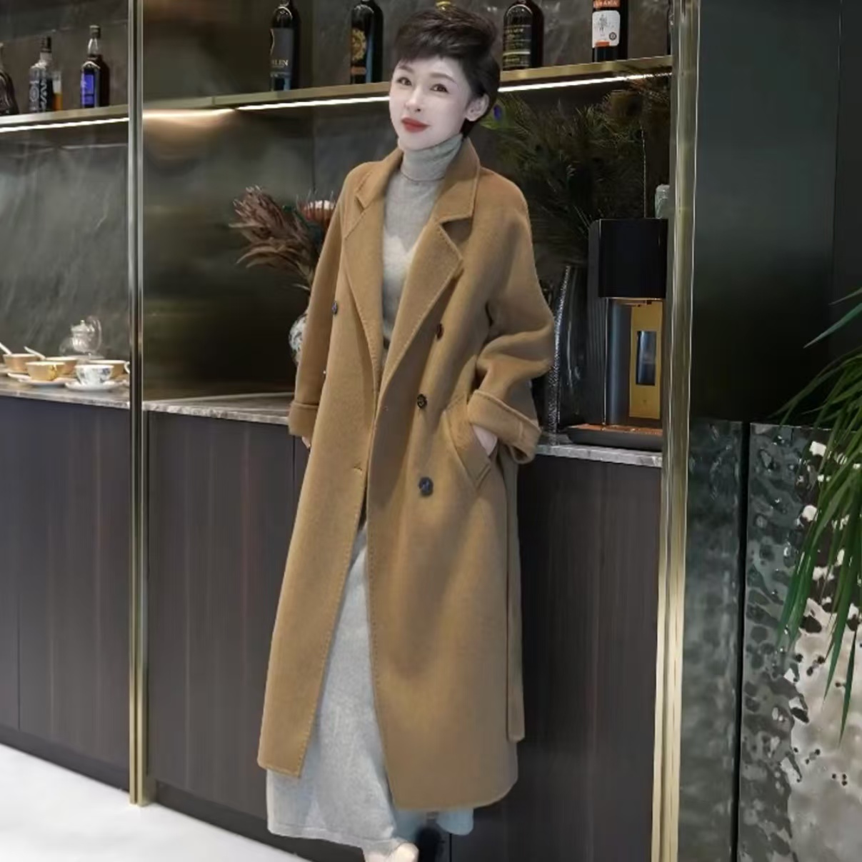 MINGGANG/名港骆驼绒+绵羊毛【经典系列】时尚气质秋冬双面呢 66801