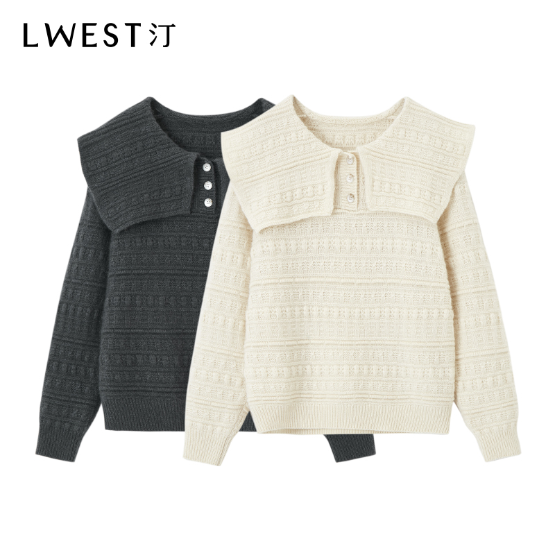 2284【金拐子专属】朗文斯汀气质海军领时尚针织衫DZMZ3511D12284