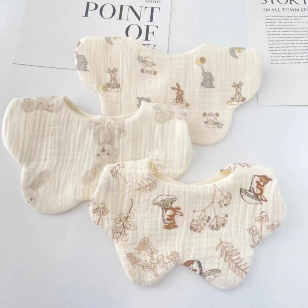 婴儿口水巾纯棉纱布宝宝口水围婴幼儿口水围兜新生儿防吐奶巾围嘴