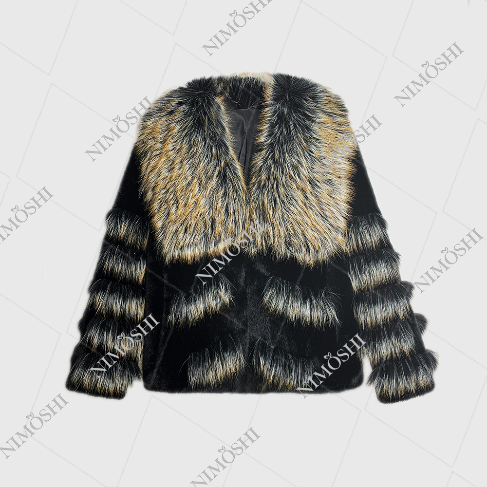 NIMðSHI【娴儿专属】欧货新款高端洋气毛毛外套保暖显瘦 L5036