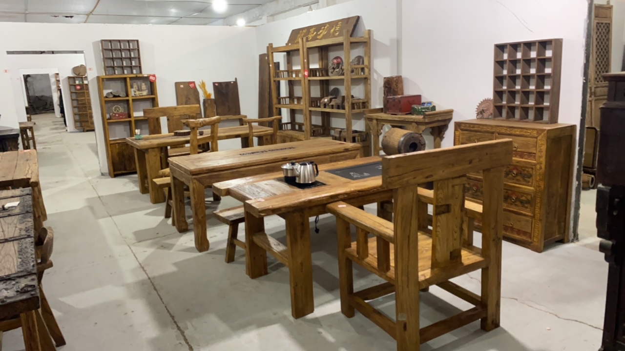 老榆木家具餐桌定制链接复古客厅餐厅禅意茶桌椅新中式轻奢家用