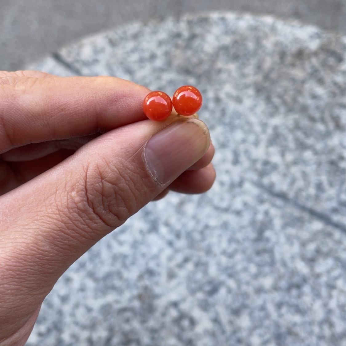 【闪购商品】南红玛瑙手链未镶嵌m**e南红耳钉配饰一对