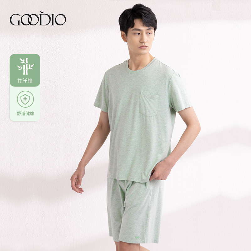 花纱短袖中裤男套装  GDB0373