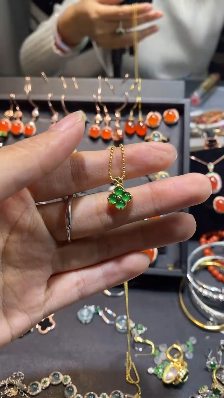 【闪购商品】定制翡翠银S925镶嵌糖糖王大