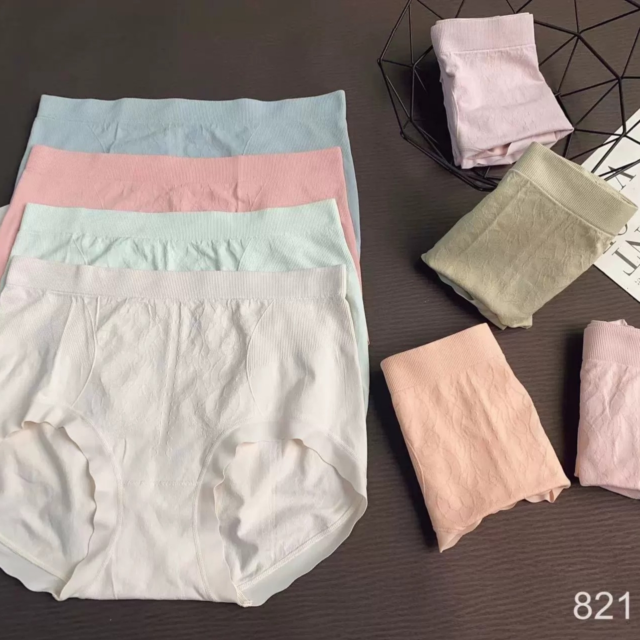 （10条装）品牌尾货 高腰加肥加大版锦纶无缝女士三角内裤