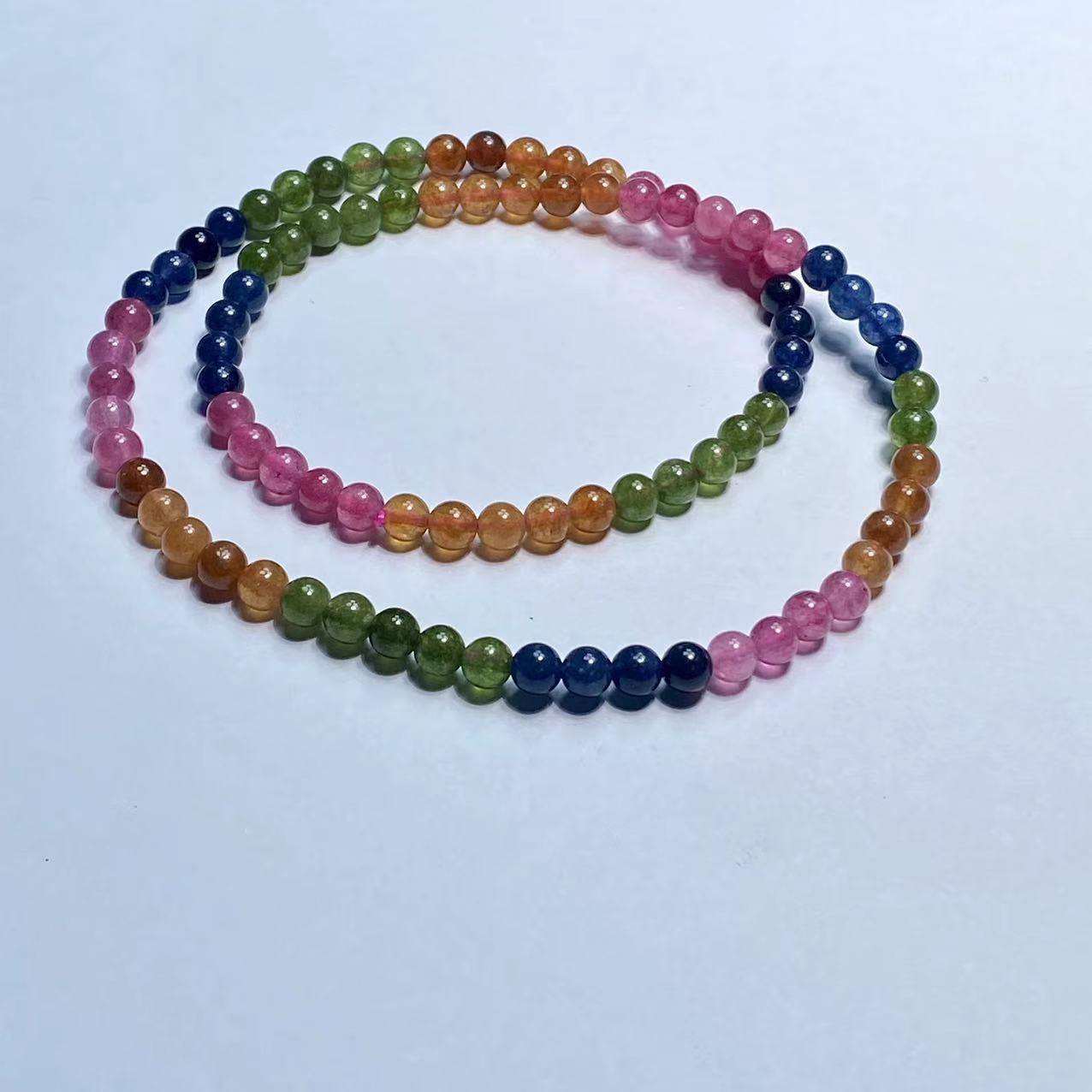 彩虹色6M三圈手串-037CB28012