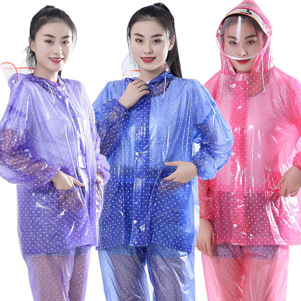 【小扬哥推荐】 雨衣雨裤套装男女同款雨衣分体双帽檐单帽檐可选电