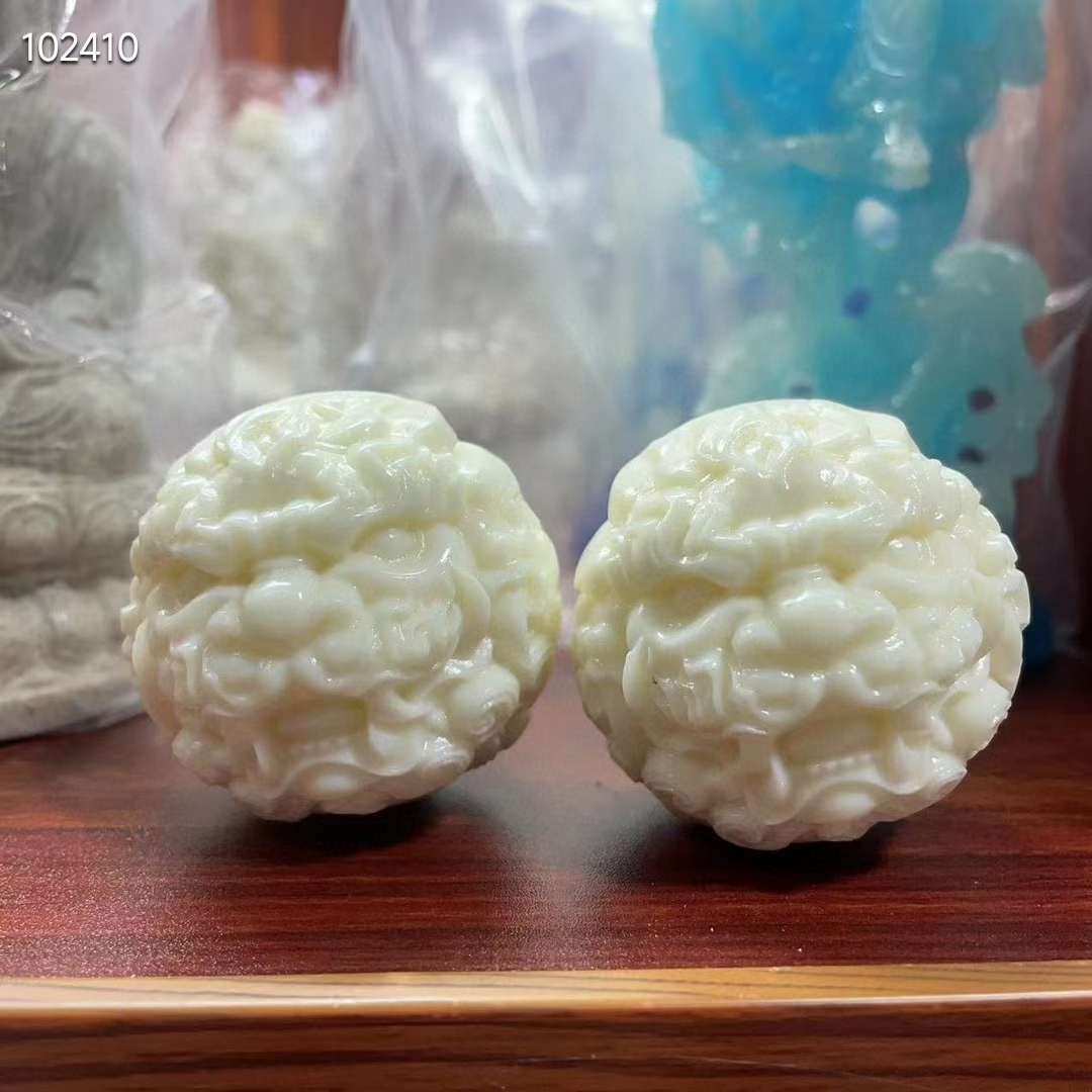菩提果雕刻把件霸王貔貅手球工艺品
