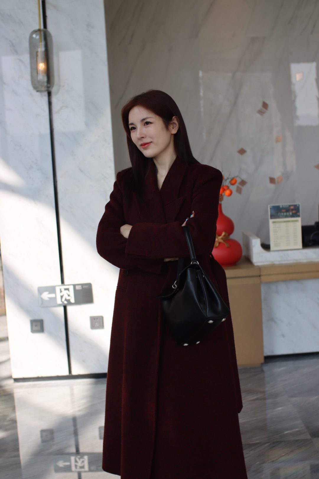 ZIJIN/朵魅 2024新款双面牦牛绒大衣女秋冬时尚加厚保暖外套