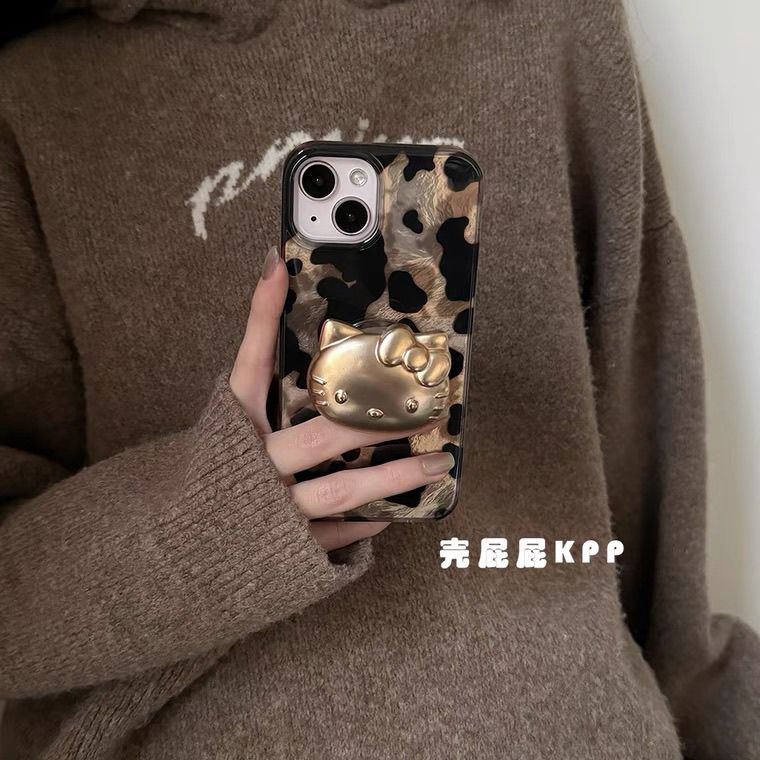 黑金高级感撞色可爱支架ins韩系适用于14适苹果16手机壳iPhone15
