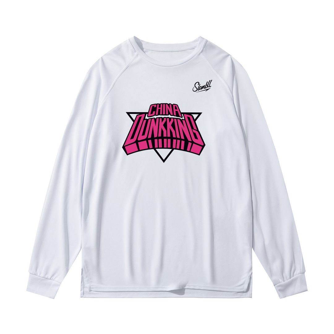 SLAMBLL联名美式长袖T恤投篮服男训练服运动网眼跑步上衣透气网眼