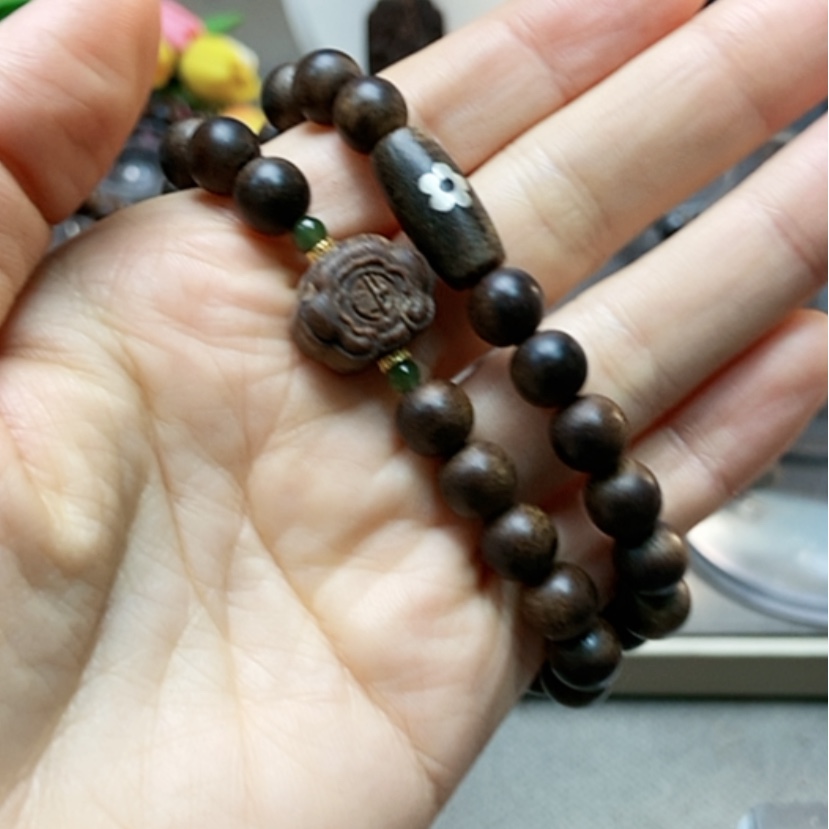 【闪购商品】沉香手串芽庄白棋0.8设计