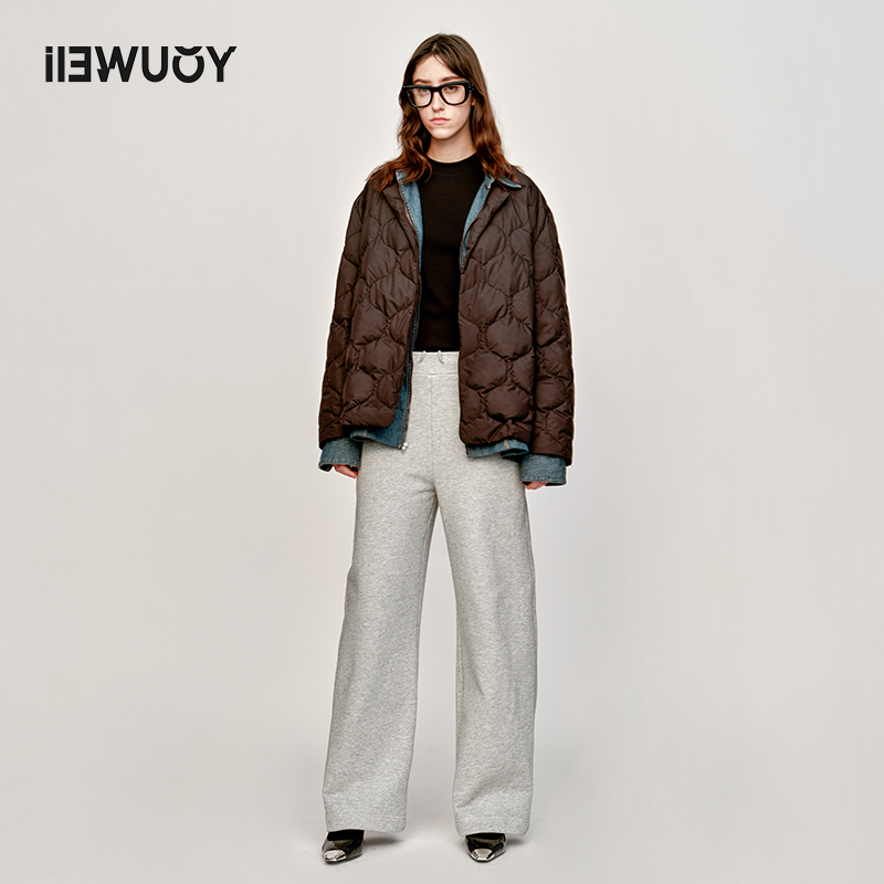 有尾iIEWUOY春夏美式时尚休闲百搭宽松保暖阔腿卫裤Y5423321