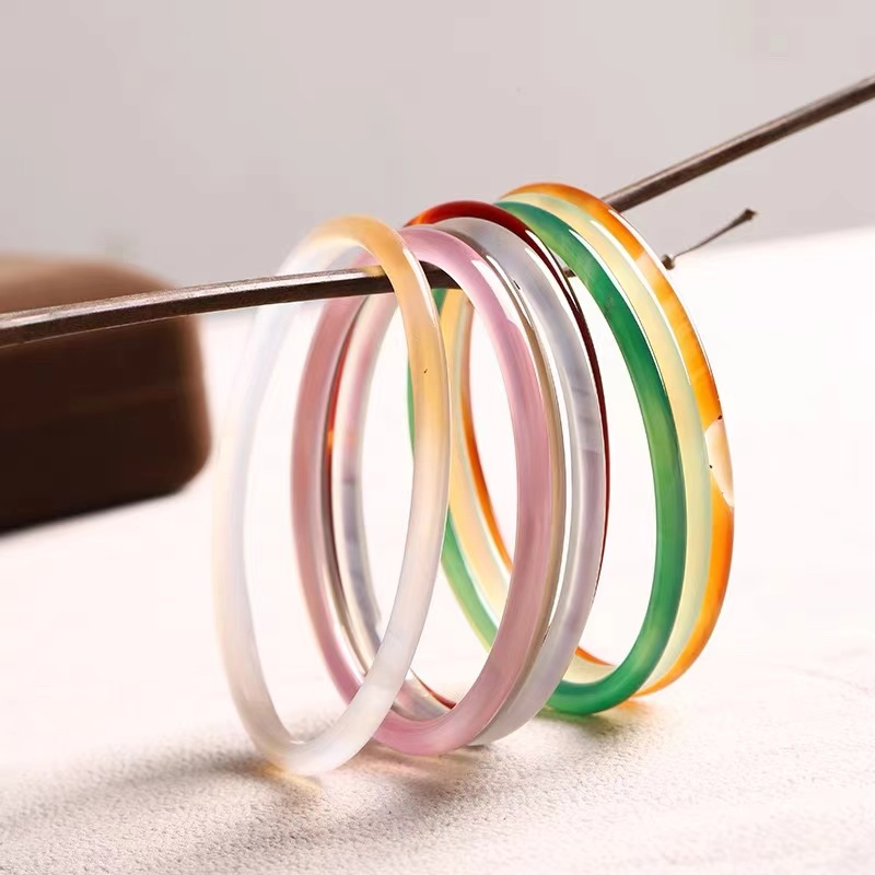 【直播专用】天然玛瑙玉髓高冰叮当镯多样性发一