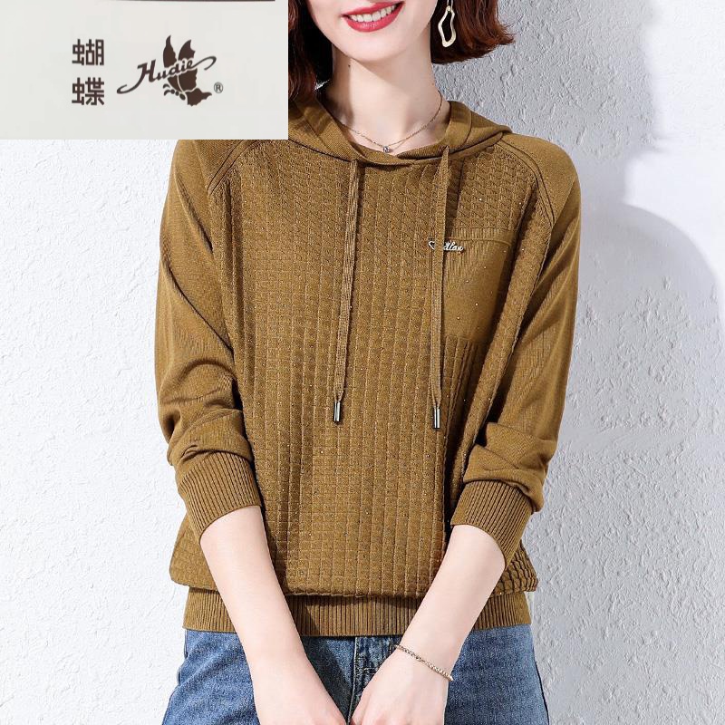 SHAYU早春连帽卫衣女春秋2023新款洋气时尚减龄帽衫长袖薄款妈妈