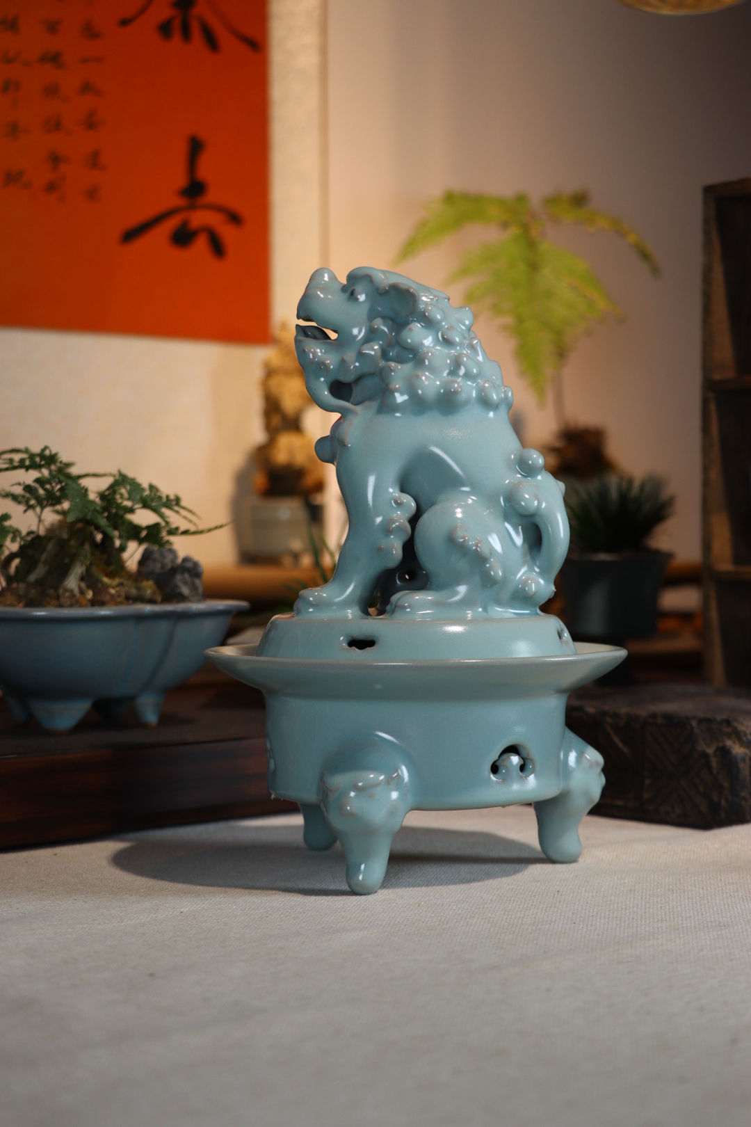 匠壹堂 狻猊出香薰炉 手工 仿古釉