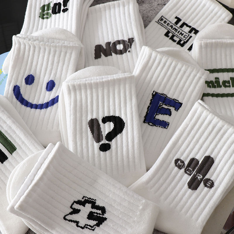 袜子男百搭ins潮流春夏季男生情侣运动中筒防臭专业男士篮球长袜