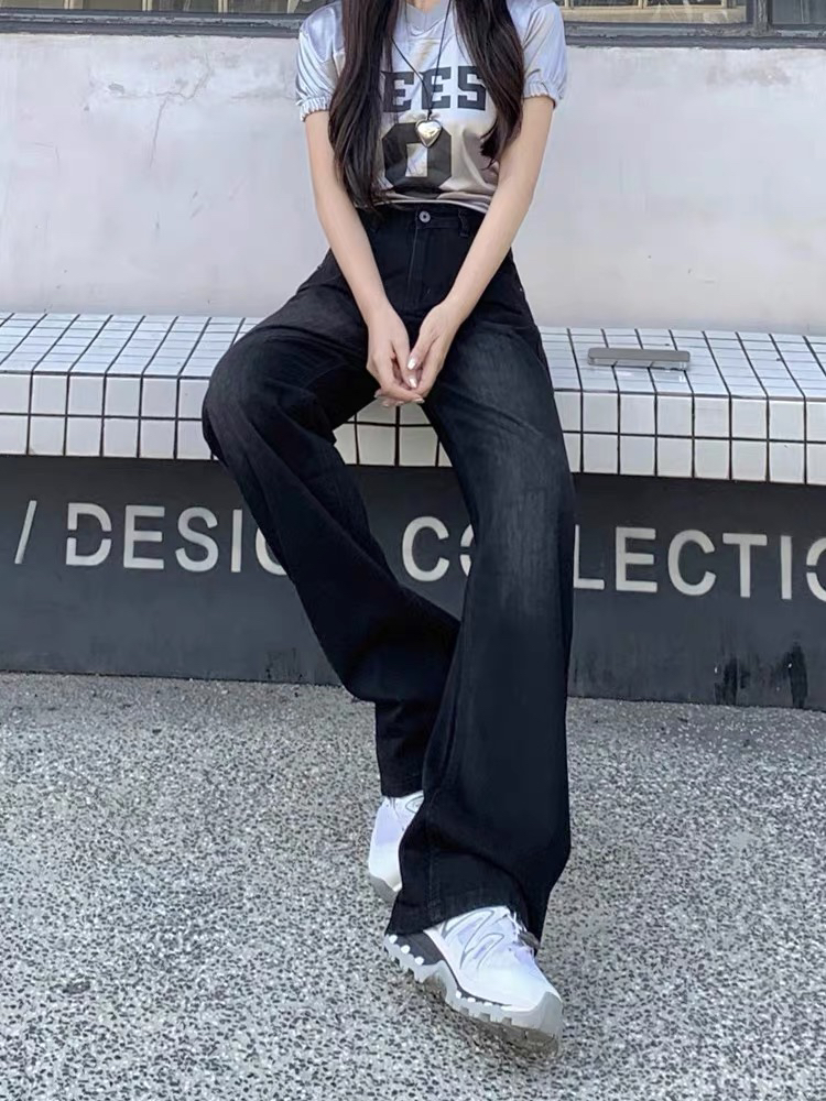 加绒显瘦牛仔裤直筒款