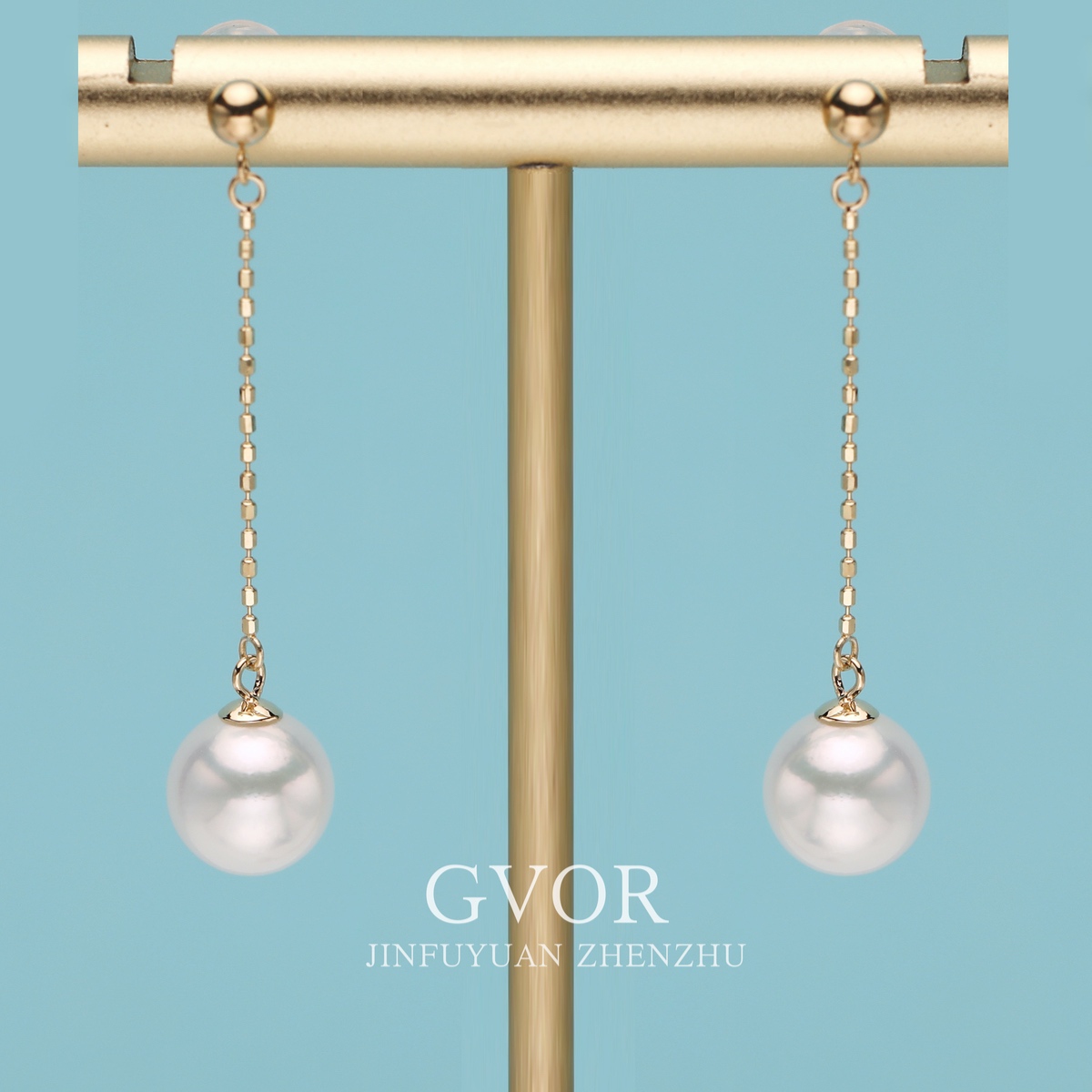 【源头】芈伽勒 海水akoya珍珠耳钉款耳线7.5-8 C203